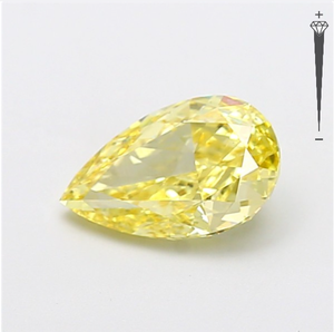 Diamante Cultivado en Laboratorio con Certificación IGI, Corte Pera Modificado de 1.88 CT, Color Amarillo Intenso Fantasía, Claridad VS1, CVD LG 800611680 para Joyería - Product Image 4