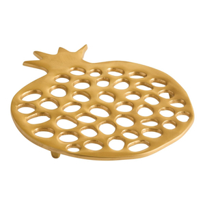 Sous-plat en laiton massif fait main, motif flocon de neige, résistant à la chaleur, pour cuisine et table à manger, élégant, doré, idéal pour les fêtes - Product Image 5