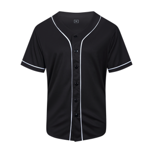 Men's <b>White</b> Baseball Jersey Short Sleeve Button Front Moisture Wicking Polyester Sport Shirt Regular Fit All Seasons - Product Image 6