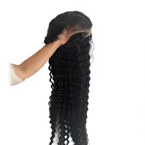 Wholesale HD Transparent Lace Front <b>Wig</b> 13x4 13x6 Water Wave Kinky <b>Curly</b> Raw Virgin Human <b>Hair</b> <b>Wigs</b> Vendor - Product Image 3