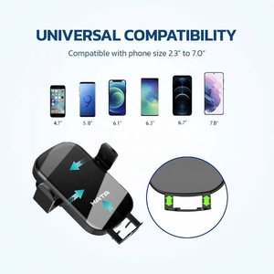 Phone <b>Holder</b> 12W <b>Car</b> Wireless Charger <b>for</b> Phone New Product Factory KATA CR41 <b>Car</b> Charger Black - Product Image 1