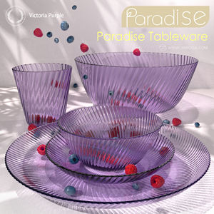 Vaisselle à texture optique fabriquée à Taïwan, édition Wonderland - Tasses, bols, assiettes - Bleu Thetis - Product Image 6