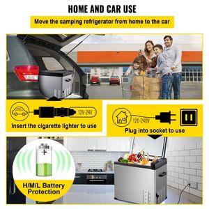 Frigorifero Portatile 12V/24V DC 110V/220V AC con Compressore per Auto, da 4 a 68°F, Controllo APP, Certificato GS - Product Image 6