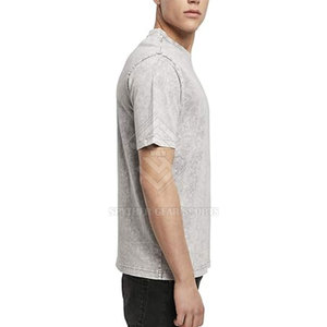 Camiseta Ligera y Transpirable para Hombre, Lavado Ácido, Color Sólido, Poliéster/Algodón, Secado Rápido, Ecológica, Corte Regular, Alta Calidad - Product Image 5