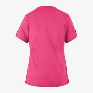 Blouses d'hôpital en toile pour femmes, légères et confortables, avec deux poches, personnalisables avec logo, pour l'été – Qualité OEM supérieure - Product Image 4
