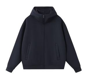 Sweat-shirt à capuche zippé pour homme, streetwear premium, fermeture éclair intégrale, tissu doux, coupe décontractée, style urbain, tendance, mode décontractée - Product Image 4