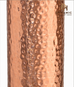 1000ml Pure <b>Copper</b> Hammered Water Bottle Reusable Drinking Bottle <b>Screw</b> Cap Handmade Metal Drinkware Wholesale - Product Image 4