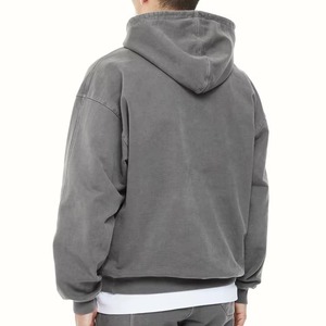 เสื้อฮู้ดดี้โอเวอร์ไซส์ผ้าฝ้ายหนานุ่มคุณภาพสูง 400-500 GSM แบบฟอกสีซีดสไตล์วินเทจ ประดับคริสตัล - Product Image 5