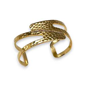 New Arrival Hammered Brass Cuff Stack Wedding Party Festive Adjustable Vintage Finished Chunky <b>Bangle</b> Statement Jewelry <b>Bracelet</b> - Product Image 5