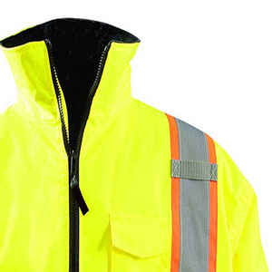 เสื้อแจ็คเก็ตนิรภัยสะท้อนแสงสำหรับพนักงานบนท้องถนน รุ่น Hi-Vis แบบมีฉนวนกันความร้อน สำหรับฤดูร้อน ผลิตตามสั่ง 100% โพลีเอสเตอร์ แห้งเร็ว - Product Image 6