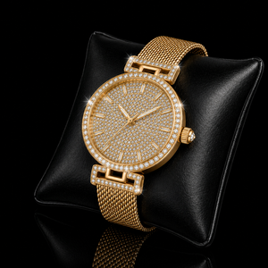 Elegante Reloj de Mujer con Esfera Cuadrada Plateada y Cristales, Correa de Brazalete con Bisel de Cristal Pavé y Visualización Minimalista con Marcadores - Product Image 3