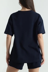 Camiseta de Algodón Sólido Ever Glow para Mujer, Talla Grande, con Bolsillo, Cuello Redondo, Casual, Manga Larga, Ecológica, de Secado Rápido - Product Image 3