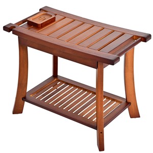 Estante Esquinero de Madera de Teca de Primera Calidad con Niveles |   Diseño Escandinavo |   Venta al por mayor - Product Image 2