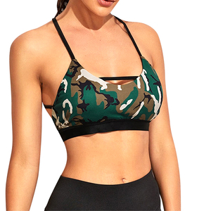 Women's Color Block High Support Lightweight Sports Bra with Adjustable Straps for Fitness Yoga Running-Front Logo - Product Image 5