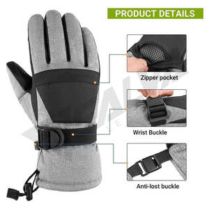 Men Ski Gloves Winter Warm Waterproof Breathable Snow Gloves for Snowboard, Snowmobile in Cold Weather - Product Image 2