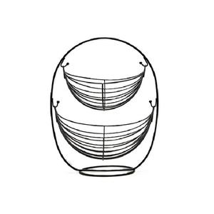 Black Metal Wire Storage <b>Basket</b> Rack with Two <b>Rectangular</b> Bins for Kitchen Organization - Product Image 3