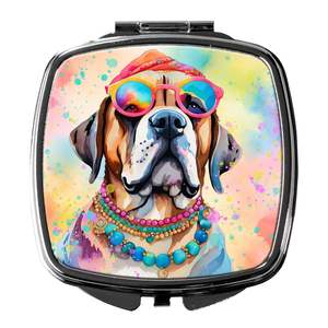 Mastiff Hippie Dawg Compact Pliant De Poche Miroir De Maquillage Portable Décoratif Voyage Miroir pour Femmes Filles De Poche Cadeau - Product Image 1