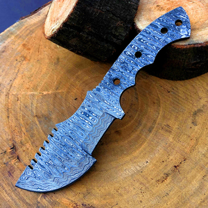 Hojas en bruto de acero de Damasco para uso profesional, hoja en bruto de cuchillo Tracker de acero de Damasco forjado - Product Image 6