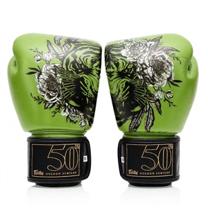 Dernier modèle de gants de boxe en cuir Fairtex de couleur jaune, avec fermeture à boucle, antidérapants, sangle de poignet réglable pour les arts martiaux et le Muay Thai - Product Image 4
