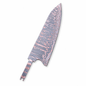 Cuchillo de Cocina DIY OEM Personalizado Hecho a Mano con Hoja de Acero de Damasco de Alto Contenido de Carbono y Cobre, Mango de Cobre de 8-9.9 Pulgadas - Product Image 3