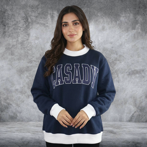 เสื้อสเวตเชิ้ตคอเต่าผู้หญิง CASADY พรีเมียม ผ้าฝ้ายขนแกะ ปักลายเชนีล สตรีทแวร์ ฤดูหนาว ผู้ผลิต OEM ODM โรงงาน - Product Image 6