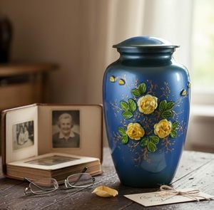 Luxury Premium Aluminum <b>Keepsake</b> Cremation <b>Memorial</b> Urn Ash Holder Featuring Durable Decorative Exterior And Smooth Finish - Product Image 1