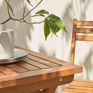 Marco bruno rossastro balcone legno bistrot Set elegante mobili da giardino per l'intrattenimento all'aperto - Product Image 2