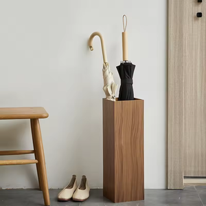 Porte-parapluies en bois d'acacia, organisateur de cannes et bâtons de marche pour entrée, seau de rangement, fournisseur en gros d'artisanat - Product Image 2