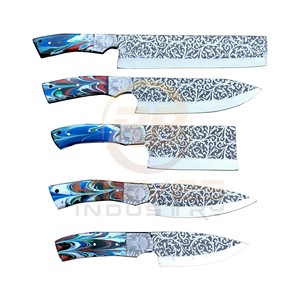 Luxury Stainless Steel Kitchen <b>Knife</b> <b>Set</b> Handmade Chef <b>Knives</b> Custom Resin Handle Professional Cooking <b>Knife</b> <b>Set</b> OEM - Product Image 2