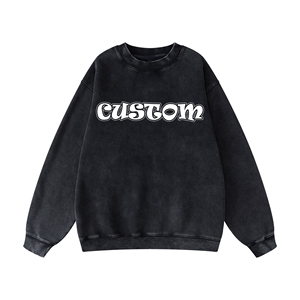 Glory Custom <b>Screen</b> Print Acid <b>Wash</b> Oversized Sweatshirt 100% Cotton Premium Quality Sweatshirt For Unisex OEM Wholesale - Product Image 1