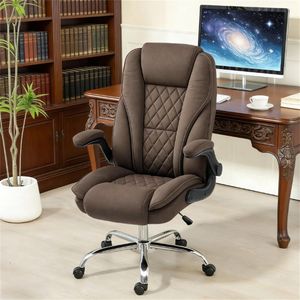 Sedia da Ufficio Girevole Marrone Scuro per Computer e Studio - Product Image 1