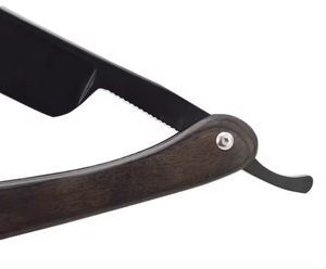 Rasoir droit jetable à manche en plastique, lame en acier inoxydable à bord simple, outil de rasage manuel léger pour hommes, usage professionnel - Product Image 6