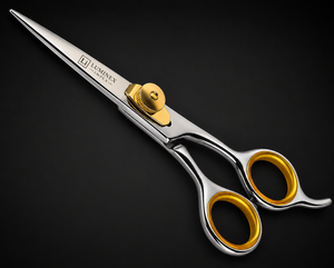 Ciseaux droits pour gauchers NYBL-55 de 5,5 pouces, JAPON, acier 440C, tranchants, dureté 58-59HRC, manche en acier inoxydable, ciseaux de barbier, cheveux, 28 - Product Image 1