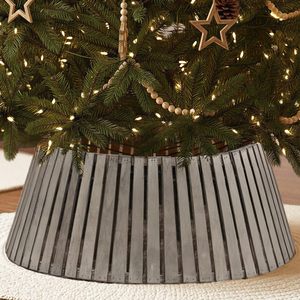 Base de Madera Rústica para Árbol de Navidad, Color Gris Natural, para Decoración Navideña del Hogar, Venta al por Mayor - Product Image 3