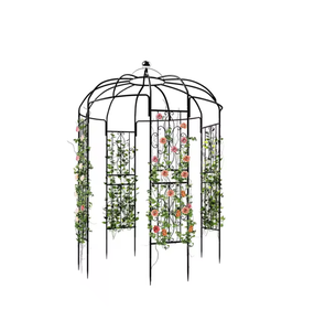 Panneaux de clôture en fer forgé pour plantes grimpantes, légumes et fleurs, avec treillis, revêtement en poudre, modélisation 3D et conception personnalisée pour bâtiments de jardin - Product Image 2