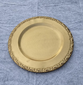 Platos Decorativos para Mesa de Boda, Ecológicos, de Metal Dorado, 25 Piezas MOQ, Precios Económicos al por Mayor - Product Image 1
