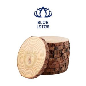 Sous-verres en bois durables, ronds, modernes et écologiques pour la vaisselle et les boissons - Product Image 1