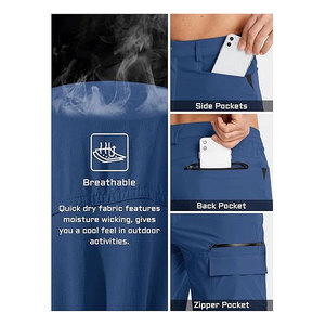 Pantalones Cortos Deportivos Personalizados de Secado Rápido, Transpirables, Sólidos, Impermeables para Hombre, para Senderismo, Pesca, con Múltiples Bolsillos, Casuales, de Verano - Product Image 5