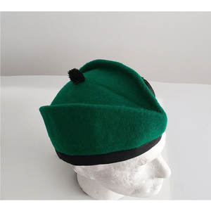 Gorro Glengarry Verde Escocés de Lana, Gorro Tradicional Escocés Liso, Venta al por Mayor 2026 - Product Image 4