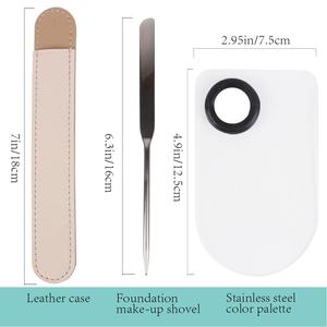 Espátula Cosmética de Acero Inoxidable Alemán de Grado Quirúrgico, Pulido Espejo, Doble Punta, para Maquillaje, de SURGICAL CORPORATION - Product Image 3