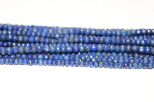 Perles Rondelle à facettes en Lapis naturel 4-4.5mm brin de 13 pouces pour la fabrication de bijoux - Product Image 2