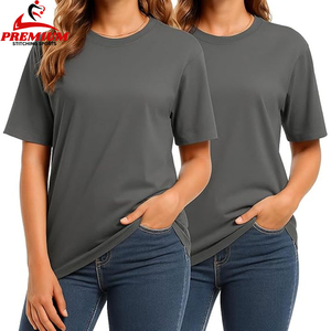 Camiseta Informal de Algodón para Mujer, de Manga Corta, Cuello Redondo, Ligera - Product Image 3