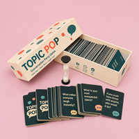 Jeu de cartes à jouer imprimées personnalisées pour adultes, jeu de société avec minuteur et cartes de conversation, jeu de cartes en papier avec boîte de rangement