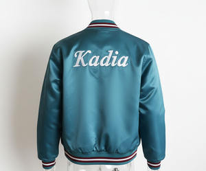 Blouson Bomber Unisexe Personnalisé avec Logo, Imperméable et Coupe-Vent, Doublure Satinée, Style Collège, Idéal Printemps - Product Image 6