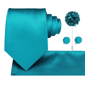 Cravate de luxe pour homme, motif floral, pour mariage, bureau, fête - Écologique, 100% polyester - Product Image 4