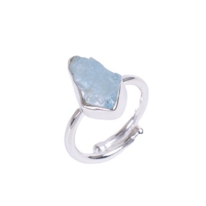 Fine Jewelry Aquamarine Wedding <b>Ring</b> for <b>Girls</b> Natural Raw Gemstone Jewelry 925 Sterling Silver Handmade <b>Rings</b> Custom Wholesale - Product Image 1