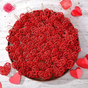 Juego de regalo de corazones de ratán de alta calidad, forma natural, para San Valentín, para damas, precio de fábrica - Product Image 4
