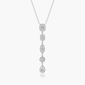 Collar de Lujo para Mujer con Moissanita y Cadena Fina, Colgante de Plata de Ley 925 Sólida, Joyería con Brillo Similar al de Diamantes, Regalo - Product Image 2