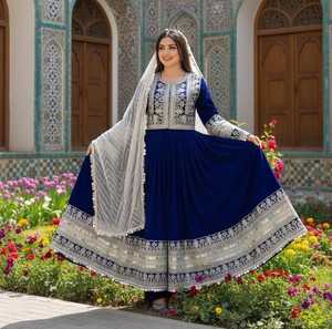 Low MOQ Premium Quality Women Kuchi <b>Dresses</b> Logo Printing Customized High Quality Afghan <b>Dress</b> for Ladies Zippers Lace for sale - Product Image 4
