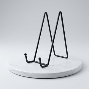 Handmade iron powder coated modern <b>plate</b> stand dishes <b>black</b> display stand multi purpose modern <b>plate</b> stand for kitchen - Product Image 1
